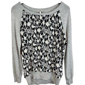 Joie | Sweater and Silk Combo Top, S